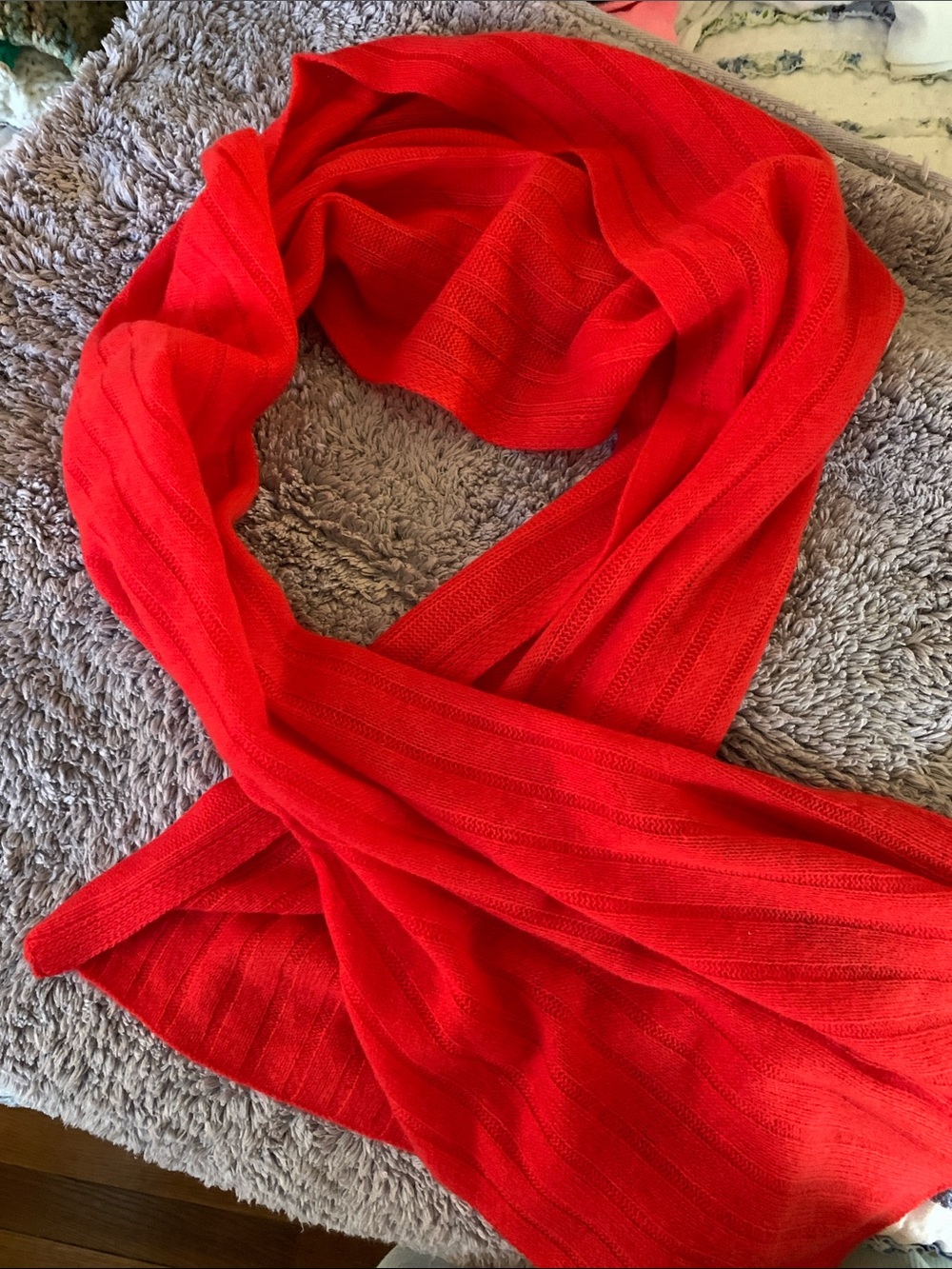 Charter Club Chili Red 100% Cashmere Scarf